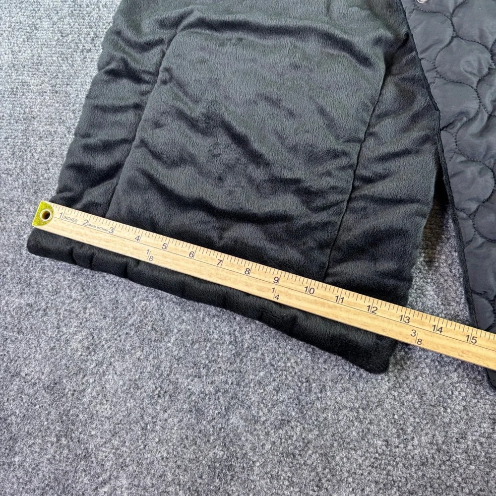 Unbranded Quilted Puffer Scarf Unisex OS Black Fleece Lined Pocket Wrap Gorpcore